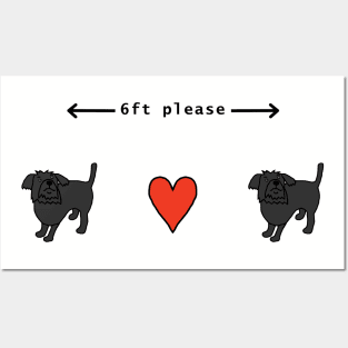 Dogs With Funny Quarantine Quotes 6ft Please Posters and Art